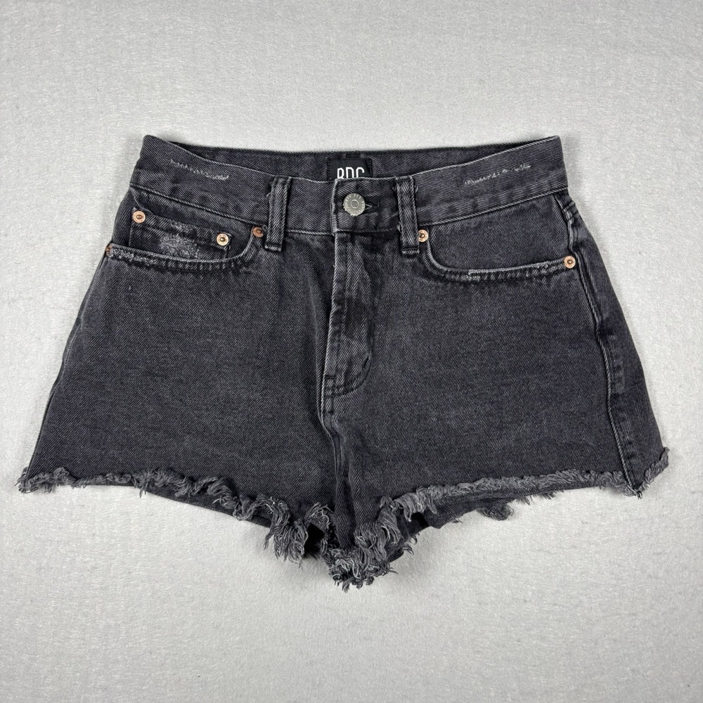 BDG Urban Outfitters Black Denim Shorts Women's Size 26 High Rise 2" Inseam